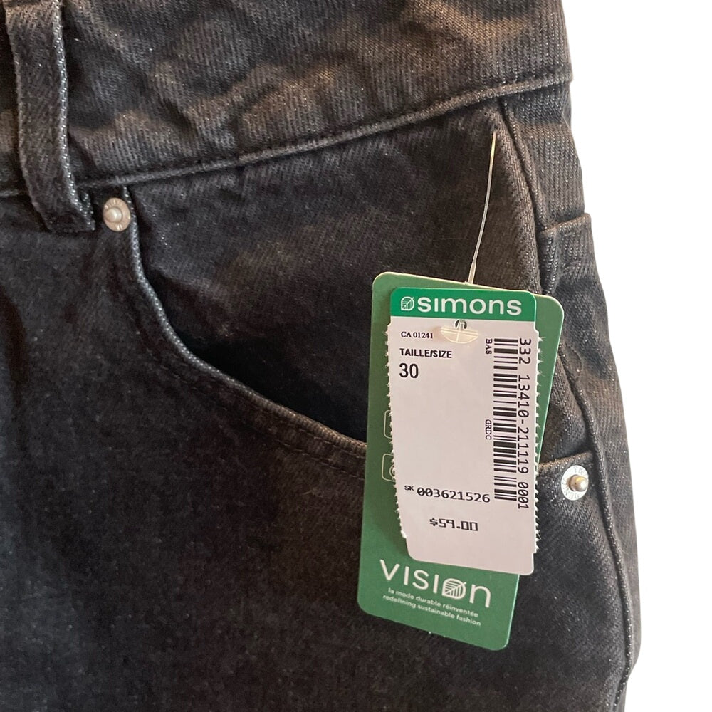 TWIK Old School Vintage Mom Fit Jeans Black Wash Size 30